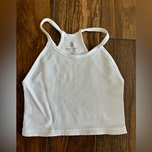 Free People Movement White Strapped Athletic Crop Top Size M/L